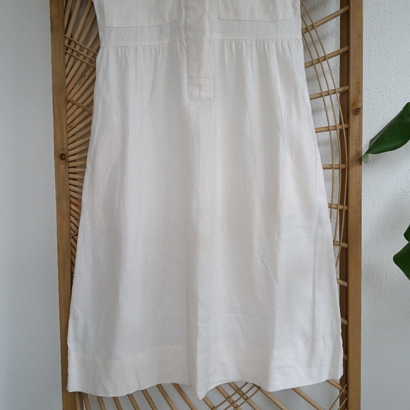 Everlane The Craft Button Front Linen Dress White Cream / Size XXS - Picture 7 of 17